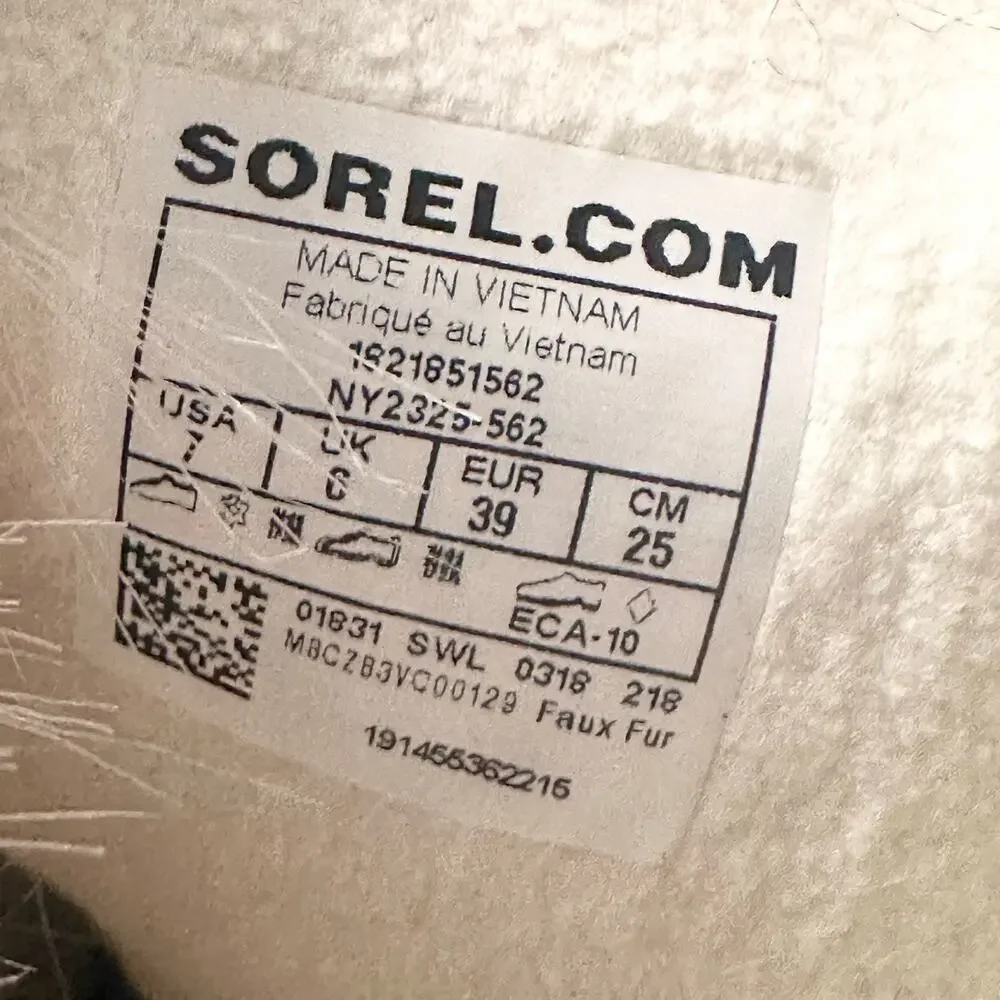 Sorel Purple Magenta Metallic Tofino Fur Mid Calf Winter Boots NY2325 7 Kids NWT